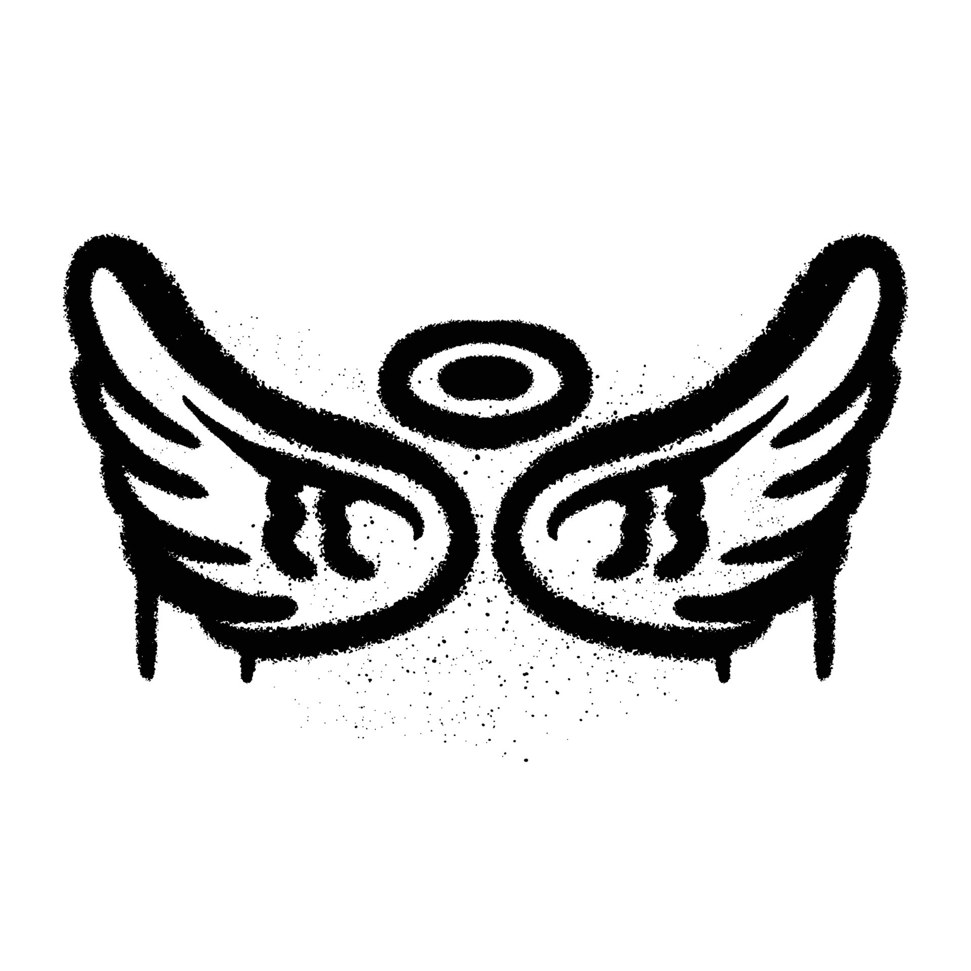 Graffiti Spray Paint Wings Angel Isolated Vector Illustration 12104215