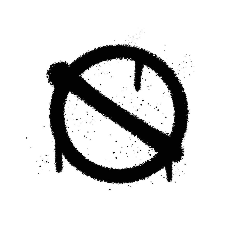 Graffiti spray paint Prohibited Isolated Vector Illustration