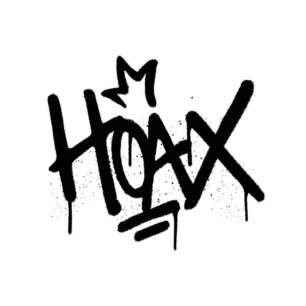 Graffiti spray paint Word Hoax Isolated Vector Illustration