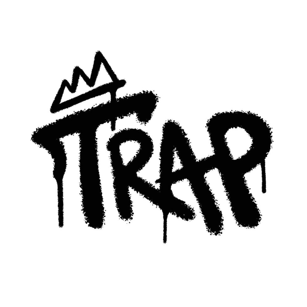 Graffiti spray paint Word Trap Isolated Vector Illustration