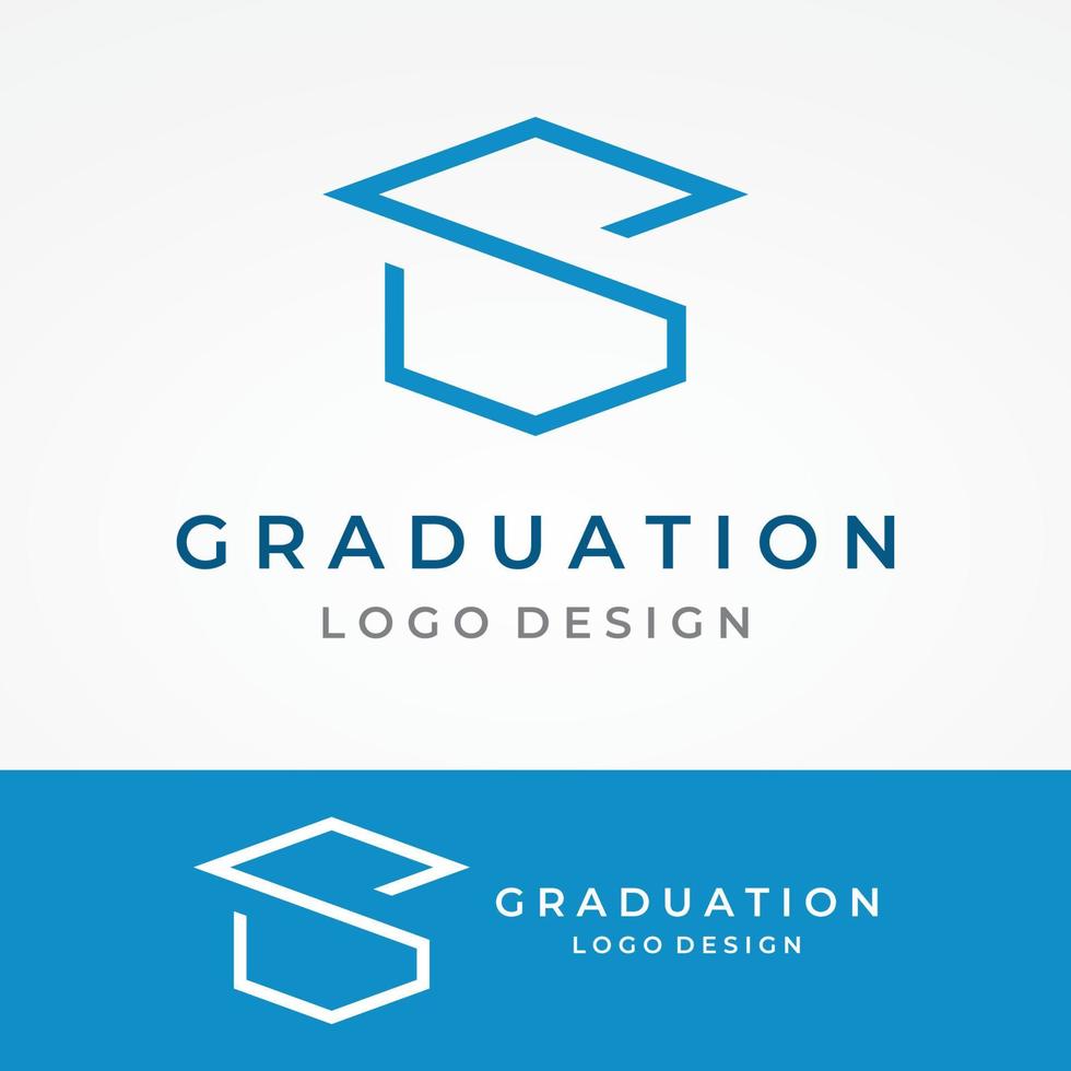 diseño de plantilla de logotipo de educación de estudiante creativo con sombrero, libro, lápiz o signo de pluma.inspirado por estudiantes graduados.logotipos para universidades, facultades de educación y escuelas. vector