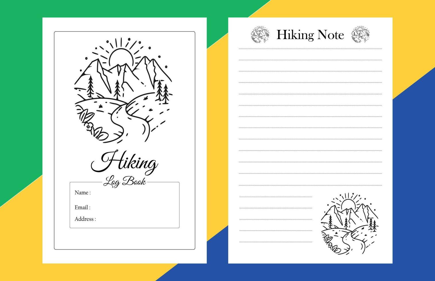 Hiking Log Book vector