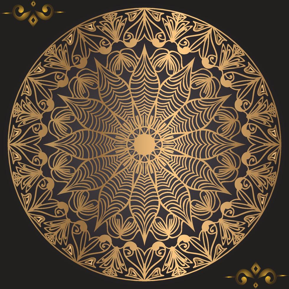 plantilla de diseño de fondo de mandala de lujo vector