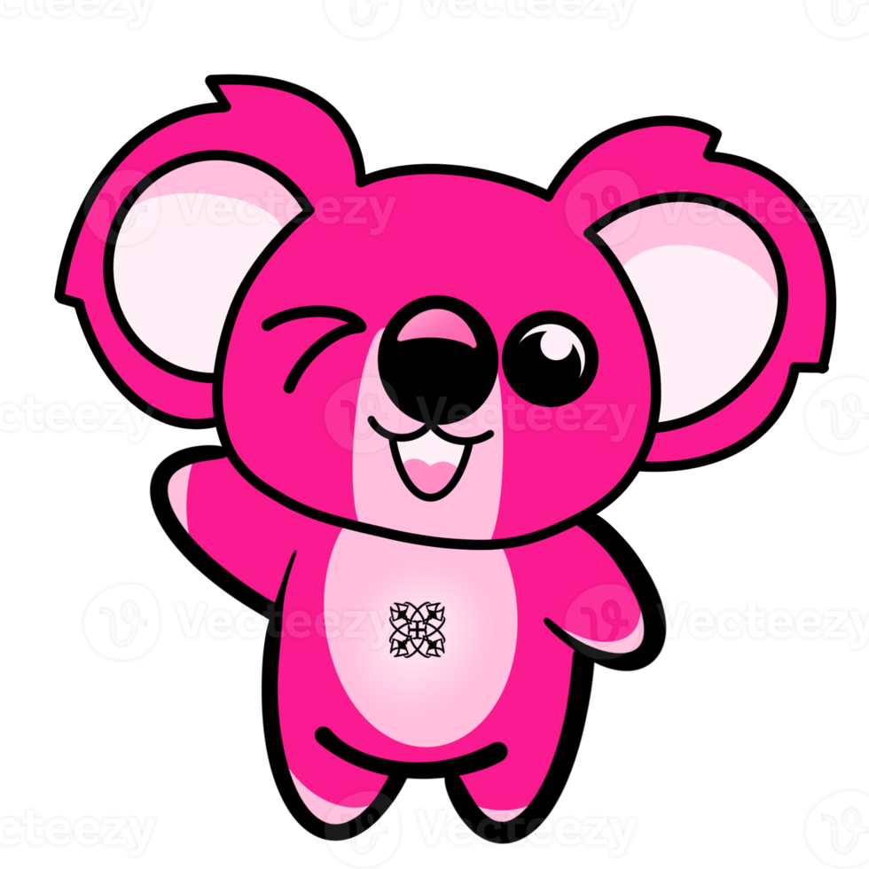 le koala rose png