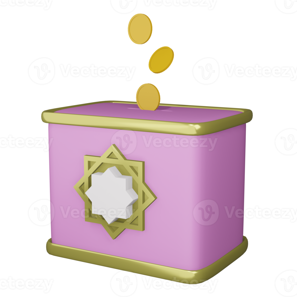 3D Rendering Donation Box png