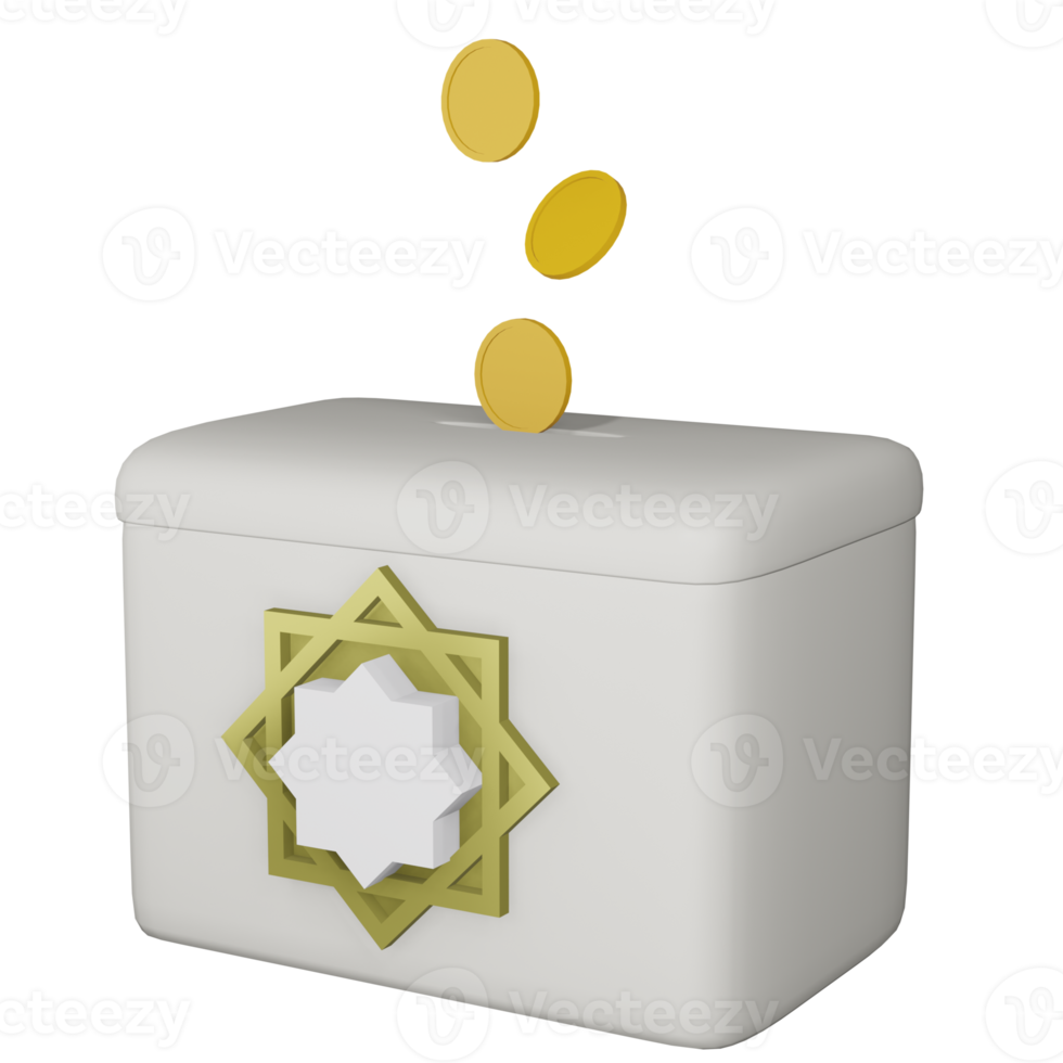 3D Rendering Donation Box png