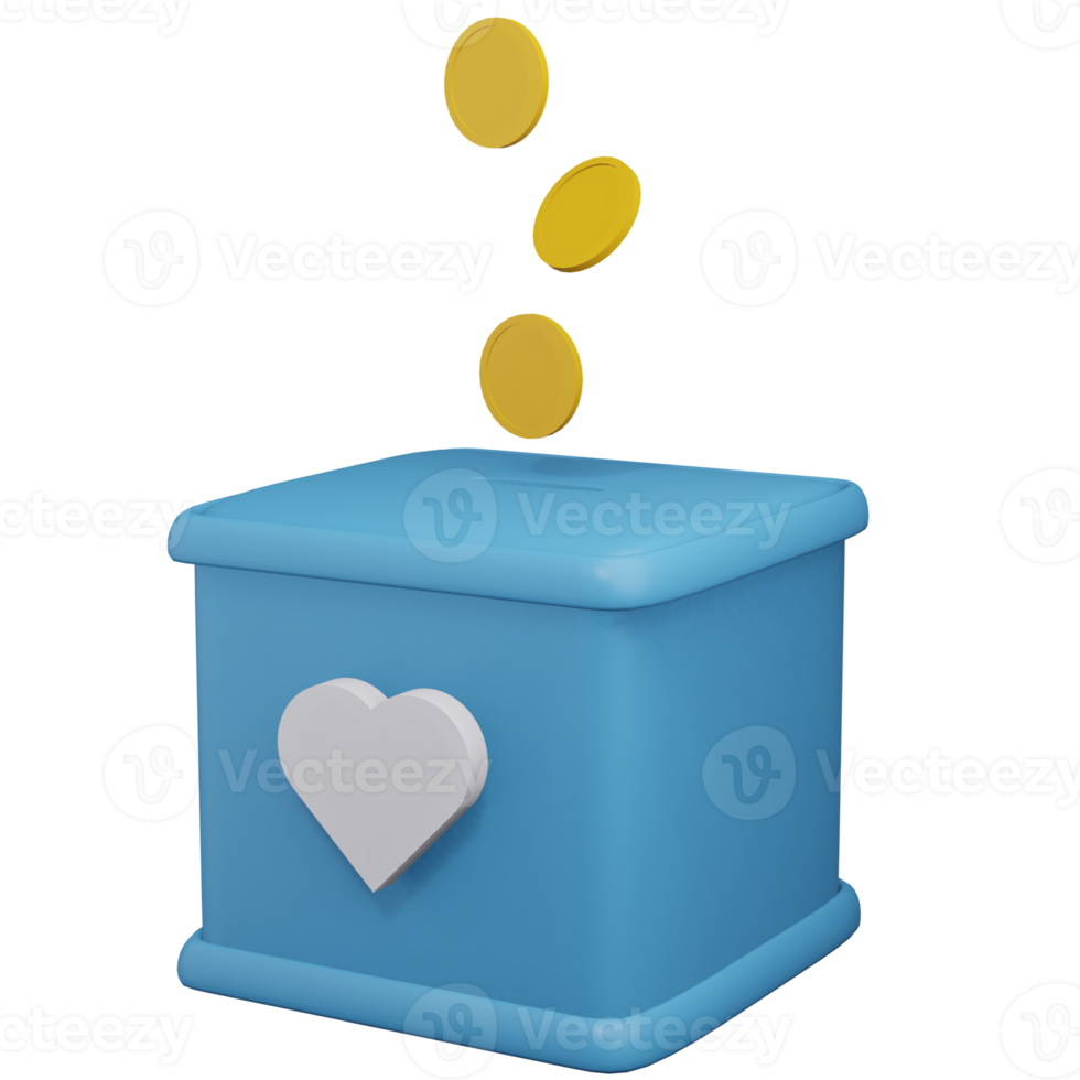 3D Rendering Donation Box png