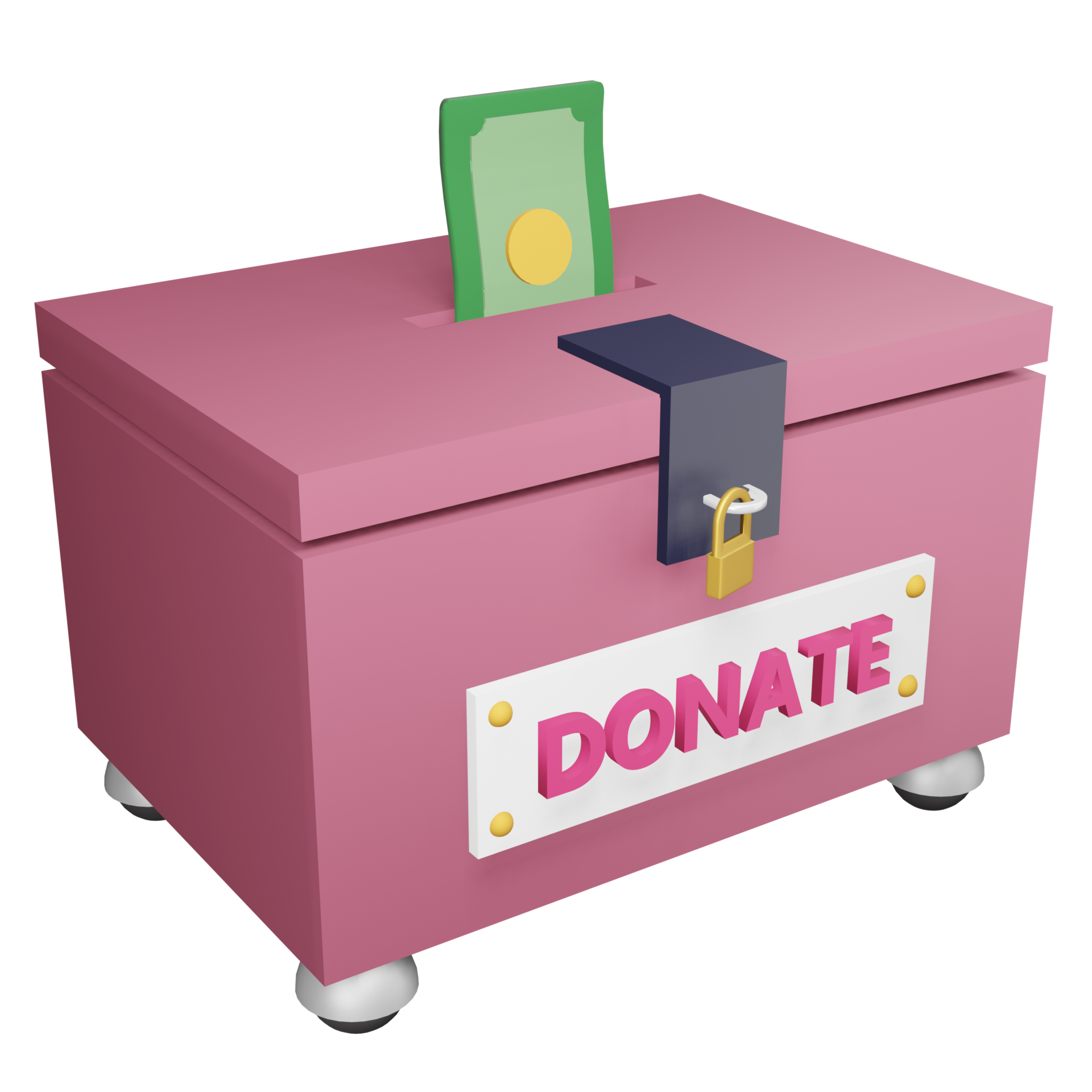 3D Rendering Donation Box 12104440 PNG