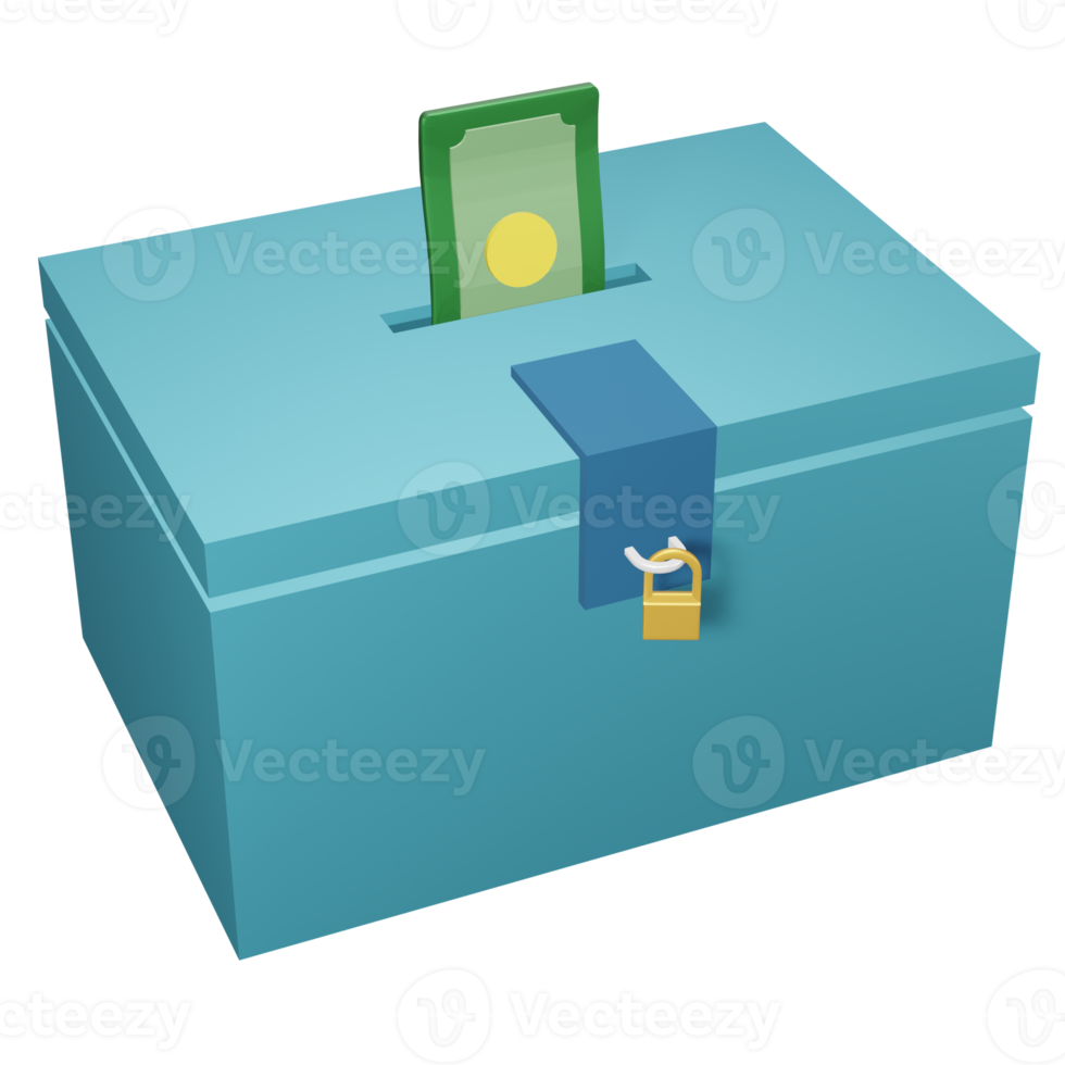 3D Rendering Donation Box png