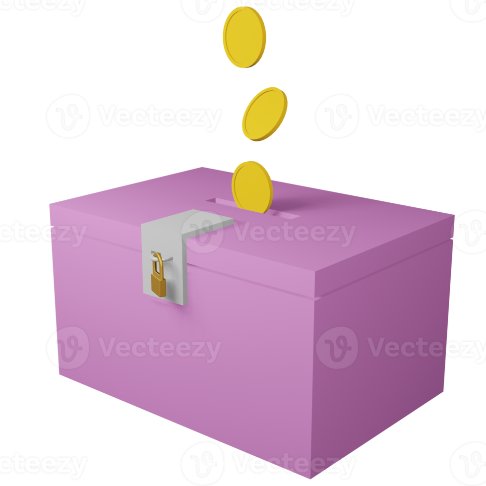 3D Rendering Donation Box 12104442 PNG