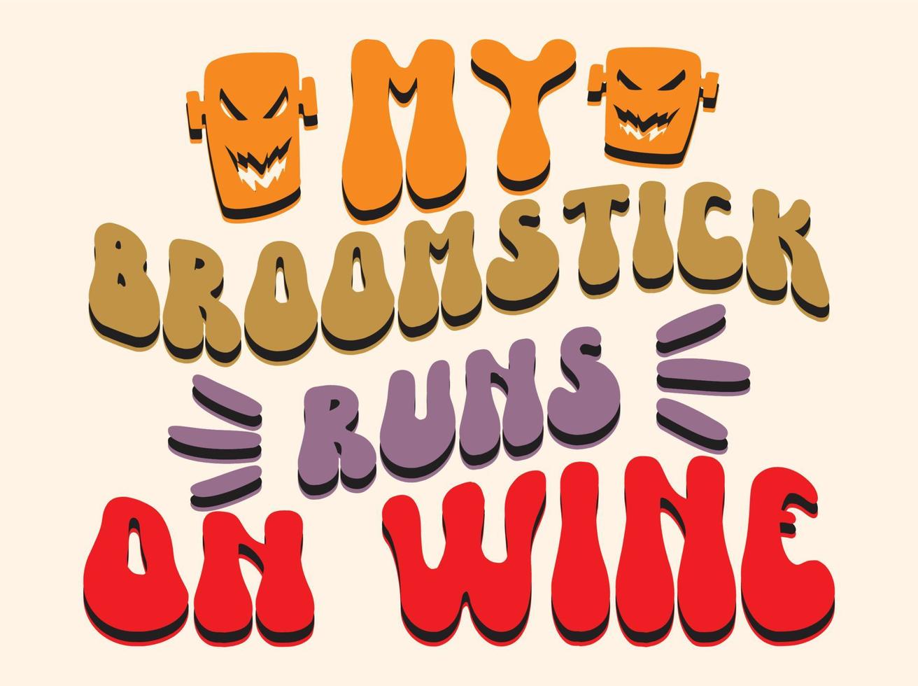 Retro halloween t-shirt design vector