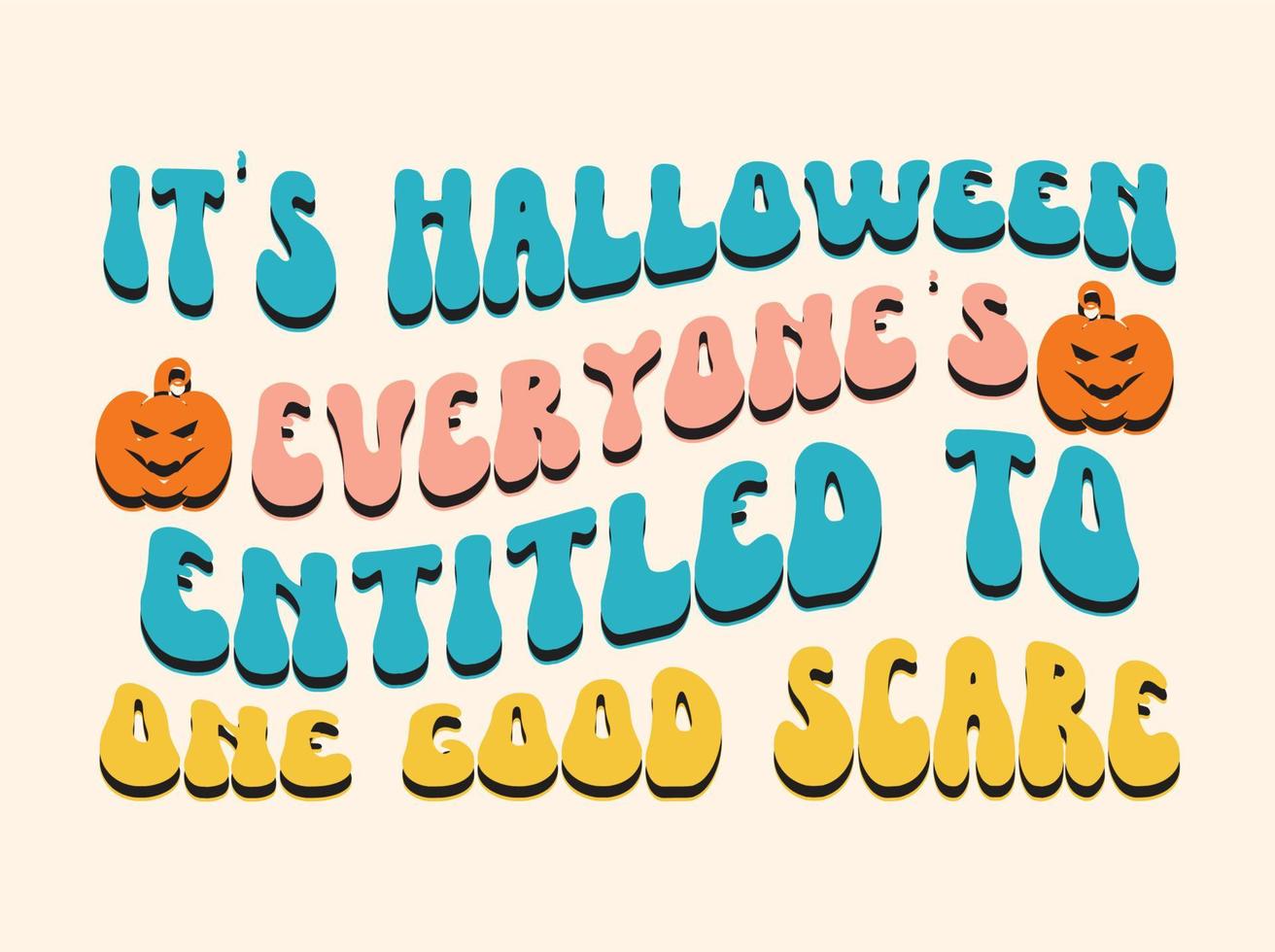 Retro halloween t-shirt design vector