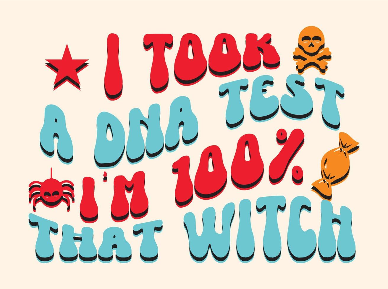 Retro halloween t-shirt design vector