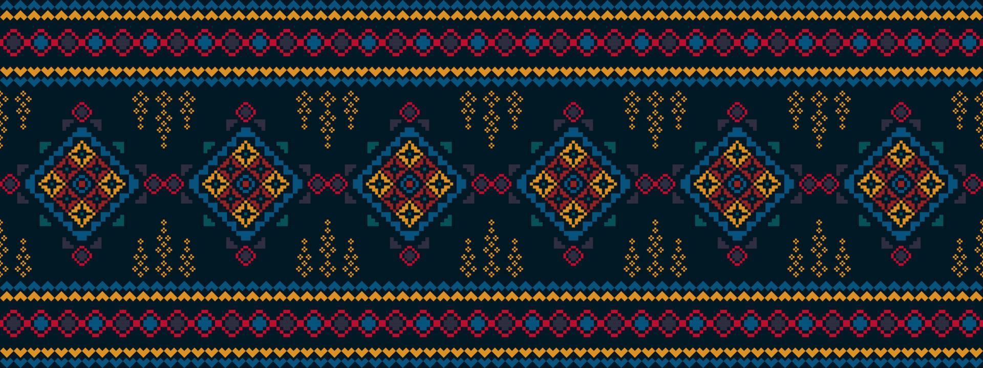 Ikat ethnic seamless pattern home decoration design. Aztec fabric carpet boho mandalas textile decorate wallpaper. Tribal native motif traditional embroidery vector illustrated background