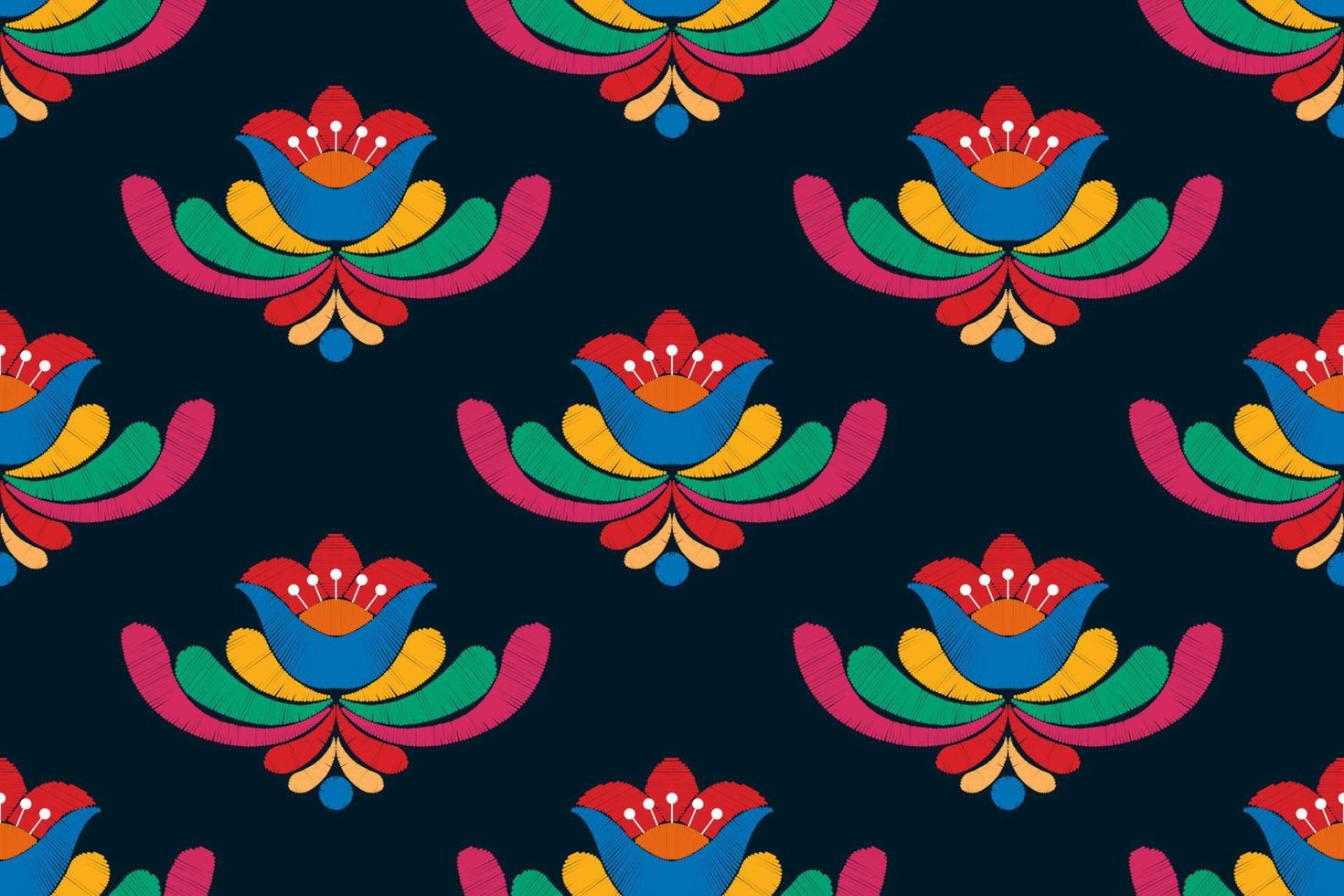 Ikat ethnic seamless pattern home decoration design. Aztec fabric carpet boho mandalas textile decorate wallpaper. Tribal native motif traditional embroidery vector illustrated background