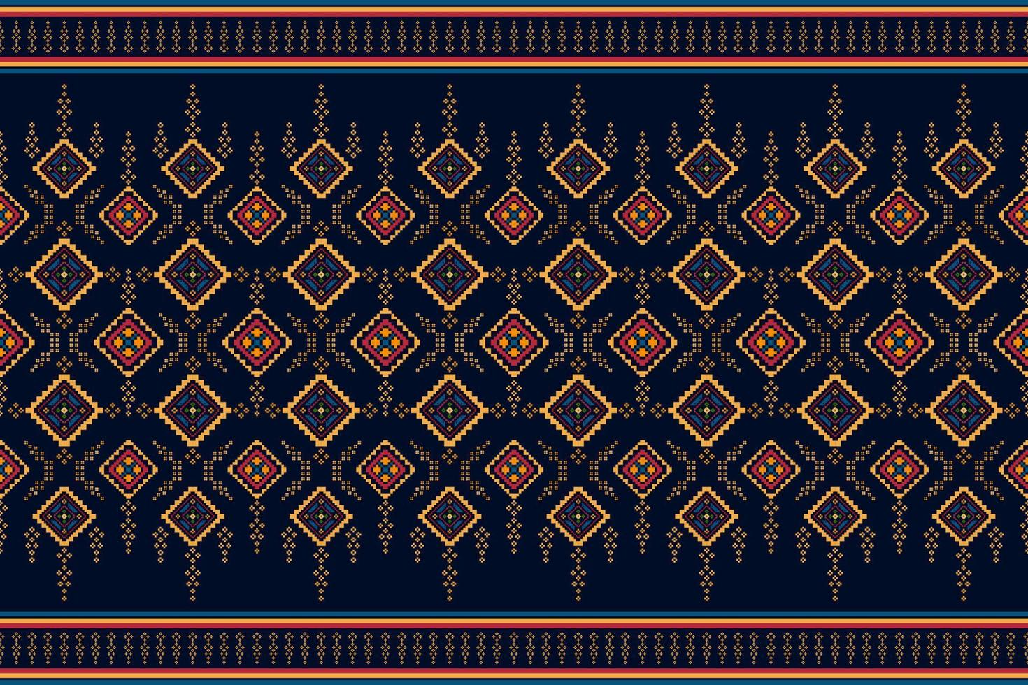 Ikat ethnic seamless pattern home decoration design. Aztec fabric carpet boho mandalas textile decorate wallpaper. Tribal native motif traditional embroidery vector illustrated background