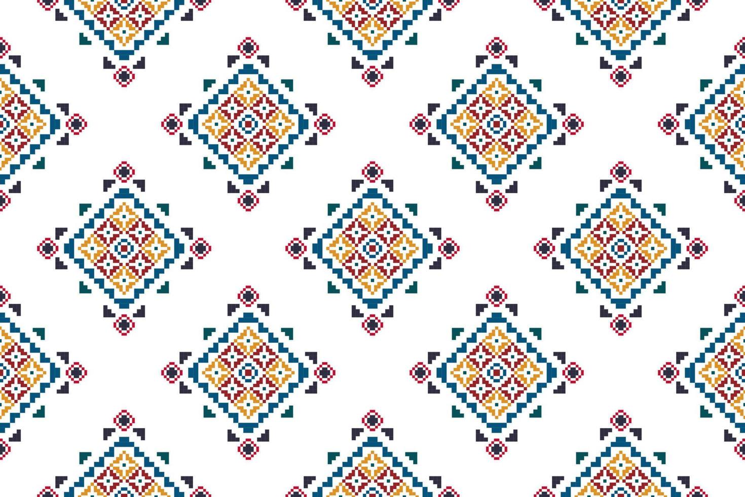 Ikat ethnic seamless pattern home decoration design. Aztec fabric carpet boho mandalas textile decorate wallpaper. Tribal native motif traditional embroidery vector illustrated background