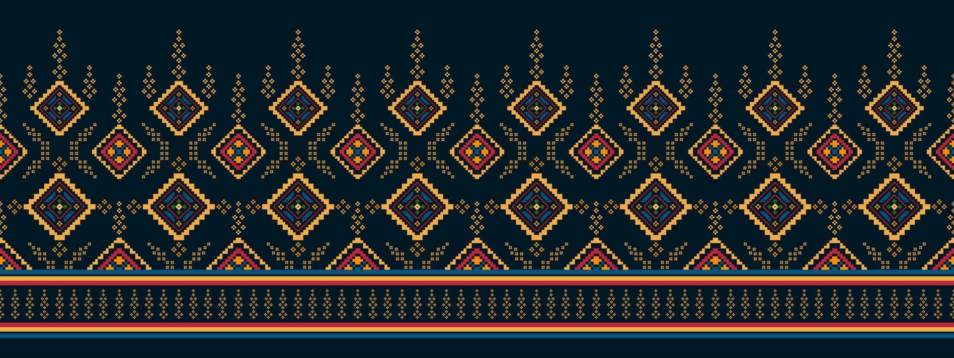 Ikat ethnic seamless pattern home decoration design. Aztec fabric carpet boho mandalas textile decorate wallpaper. Tribal native motif traditional embroidery vector illustrated background