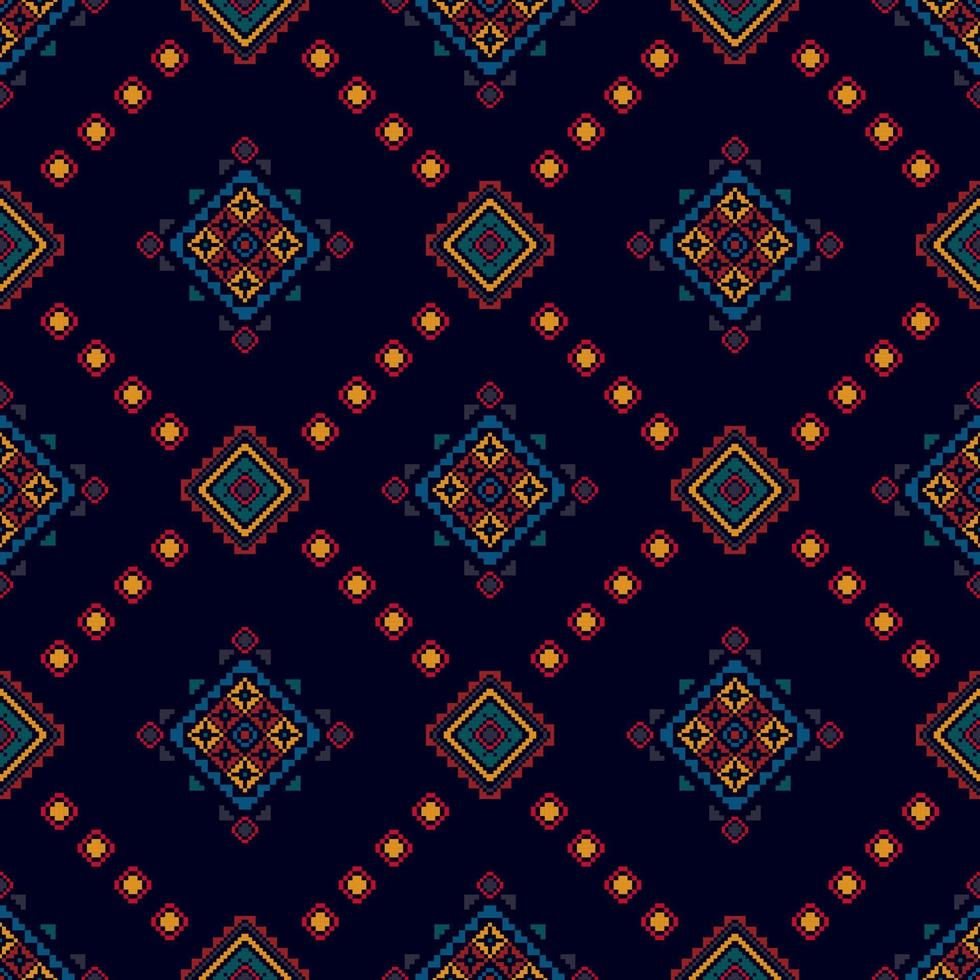 Ikat ethnic seamless pattern home decoration design. Aztec fabric carpet boho mandalas textile decorate wallpaper. Tribal native motif traditional embroidery vector illustrated background