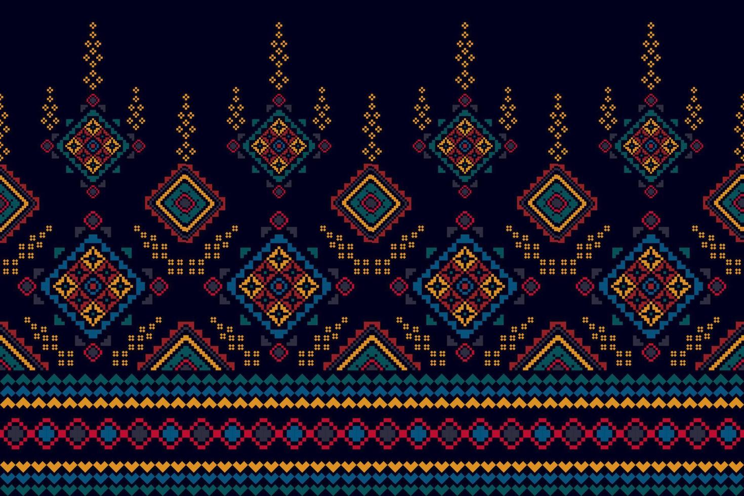 Ikat ethnic seamless pattern home decoration design. Aztec fabric carpet boho mandalas textile decorate wallpaper. Tribal native motif traditional embroidery vector illustrated background