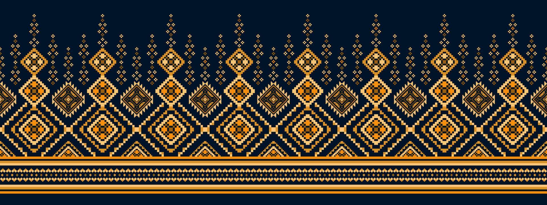 Diseño de decoración del hogar de patrones sin fisuras étnicos ikat. tela azteca alfombra boho mandalas textil decorar papel tapiz. motivo nativo tribal bordado tradicional vector fondo ilustrado