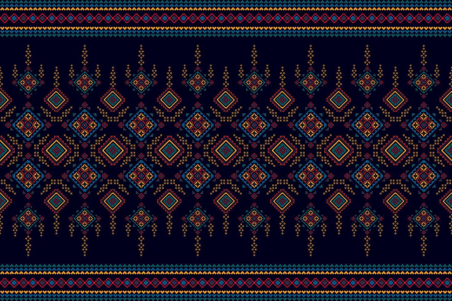 Ikat ethnic seamless pattern home decoration design. Aztec fabric carpet boho mandalas textile decorate wallpaper. Tribal native motif traditional embroidery vector illustrated background
