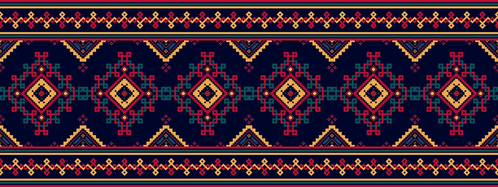 Ikat ethnic seamless pattern home decoration design. Aztec fabric carpet boho mandalas textile decorate wallpaper. Tribal native motif traditional embroidery vector illustrated background