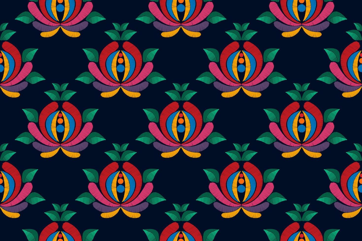 Diseño de decoración del hogar de patrones sin fisuras étnicos ikat. tela azteca alfombra boho mandalas textil decorar papel tapiz. motivo nativo tribal bordado tradicional vector fondo ilustrado