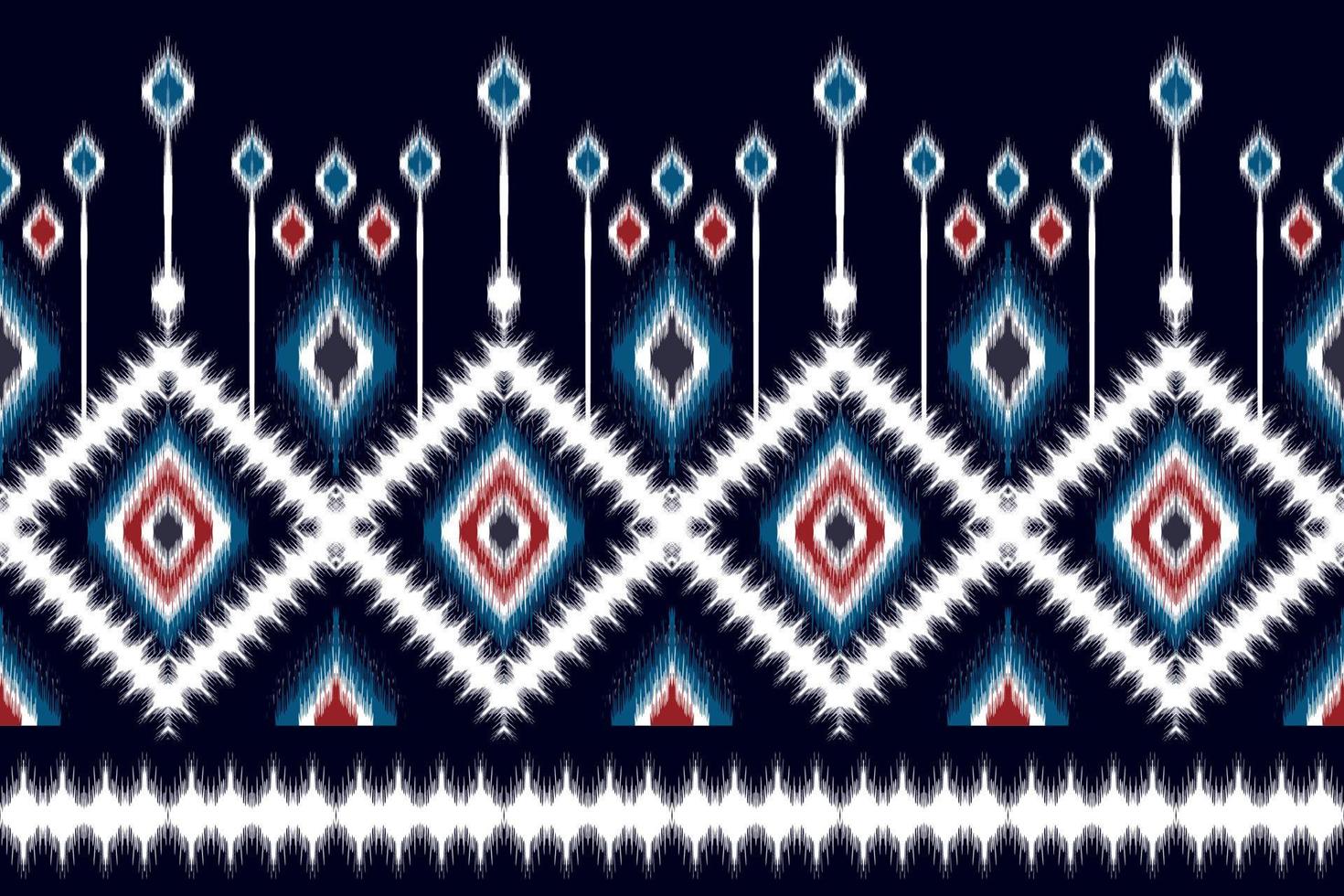Ikat ethnic seamless pattern home decoration design. Aztec fabric carpet boho mandalas textile decorate wallpaper. Tribal native motif traditional embroidery vector illustrated background