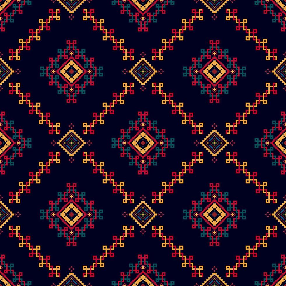 Ikat ethnic seamless pattern home decoration design. Aztec fabric carpet boho mandalas textile decorate wallpaper. Tribal native motif traditional embroidery vector illustrated background