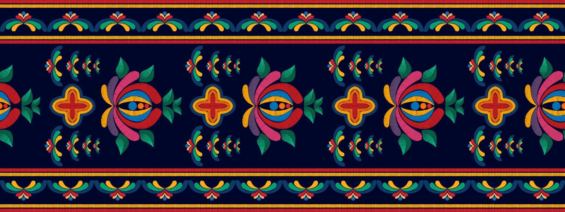 Ikat ethnic seamless pattern home decoration design. Aztec fabric carpet boho mandalas textile decorate wallpaper. Tribal native motif traditional embroidery vector illustrated background
