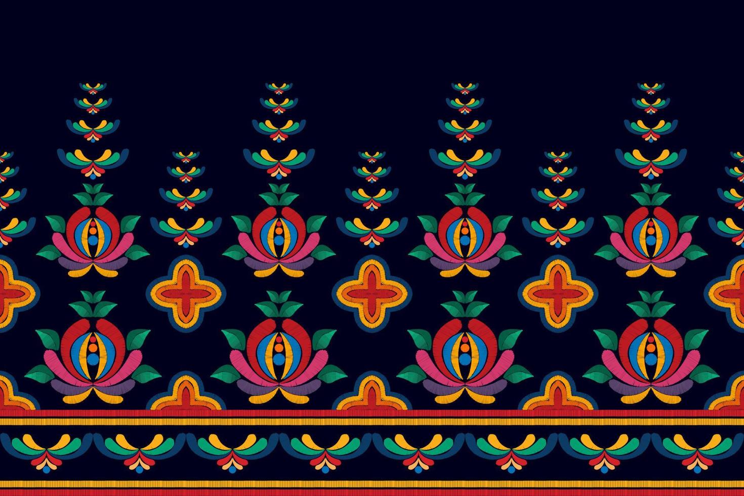 Diseño de decoración del hogar de patrones sin fisuras étnicos ikat. tela azteca alfombra boho mandalas textil decorar papel tapiz. motivo nativo tribal bordado tradicional vector fondo ilustrado