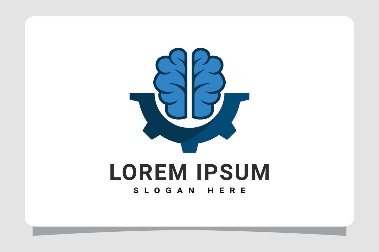 Brain Gear Logo Template Design Inspiration vector