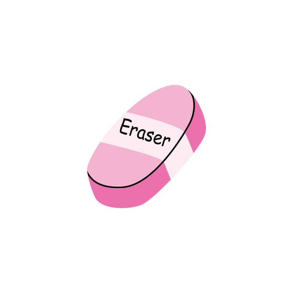 Cute school pink rubber eraser accessories for artists. School gums