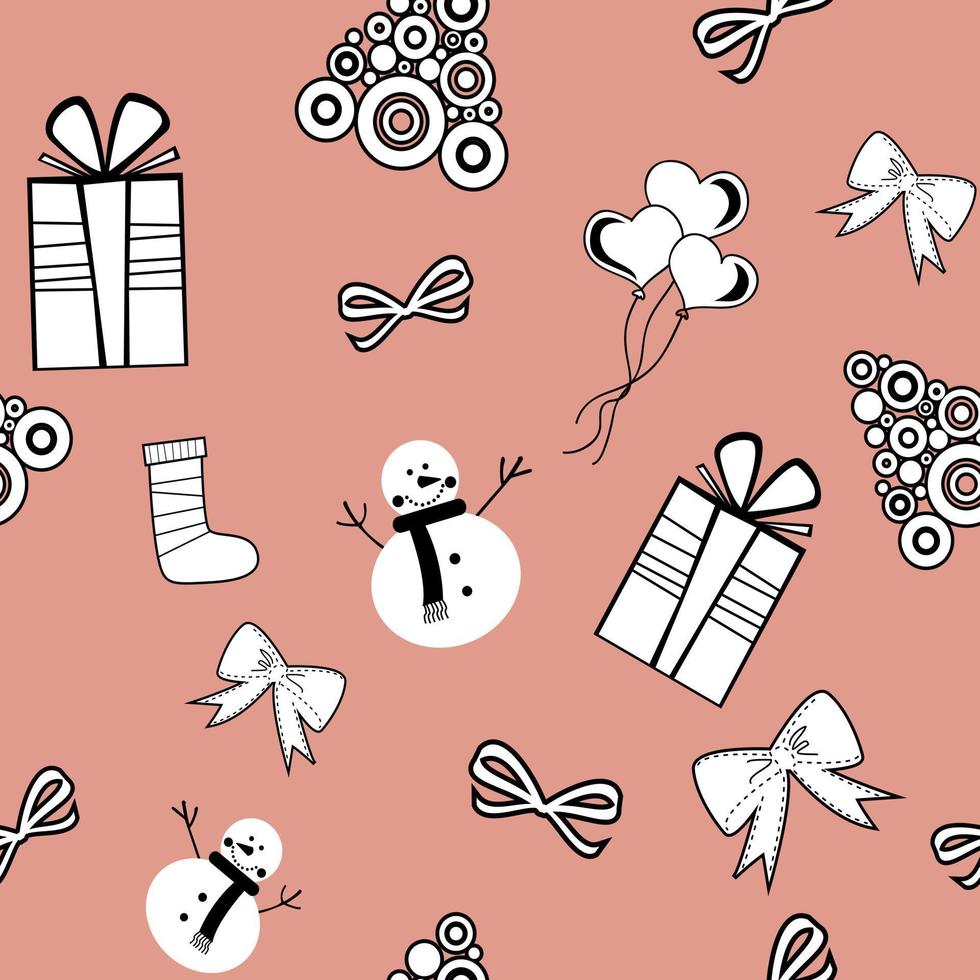 Christmas wallpaper background seamless pattern. paper fabric wrapping seamless Xmas. vector