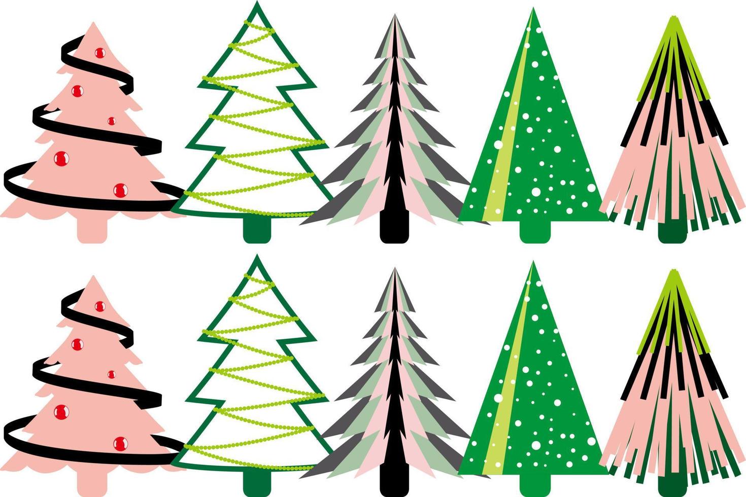 árbol de navidad fondo de pantalla de patrones sin fisuras. tela de papel envolviendo navidad sin costuras. vector
