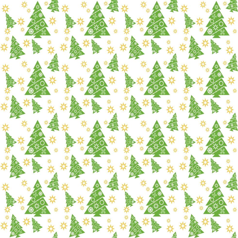 árbol de navidad fondo de pantalla de patrones sin fisuras. tela de papel envolviendo navidad sin costuras. vector