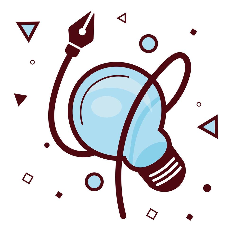 Idea Graphic Bulb cute illustration vector