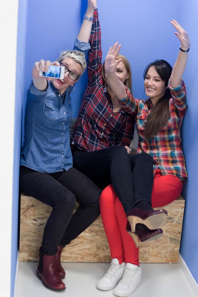 group of business people in creative working  space photo