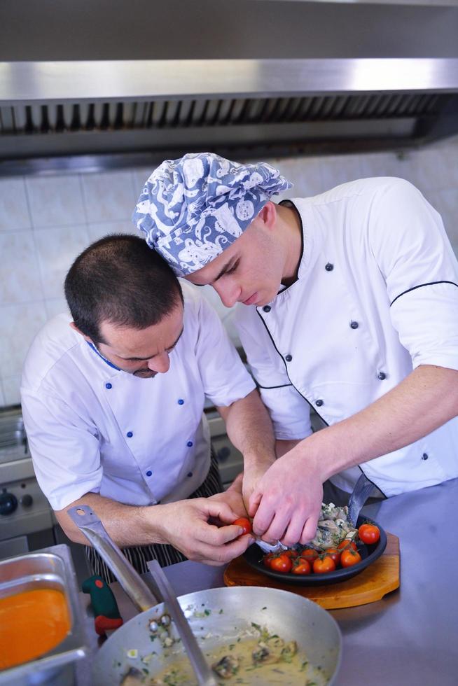 Chef preparing food photo