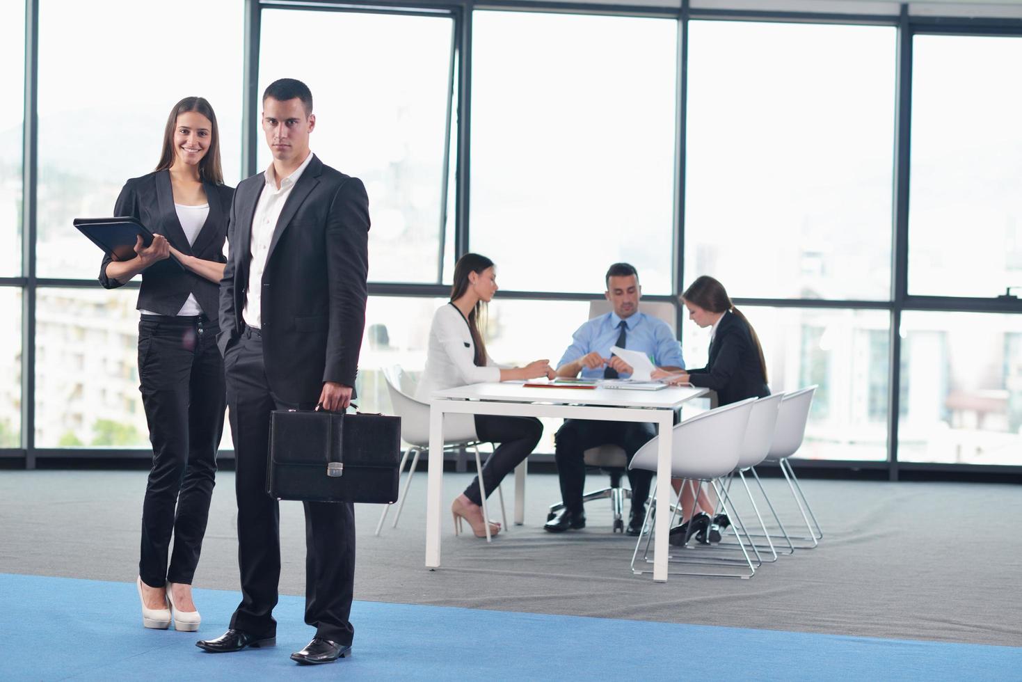 business people in a meeting at office photo