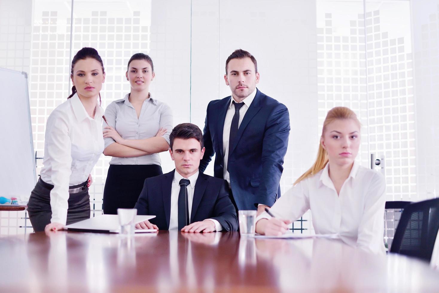 business people in a meeting at office photo