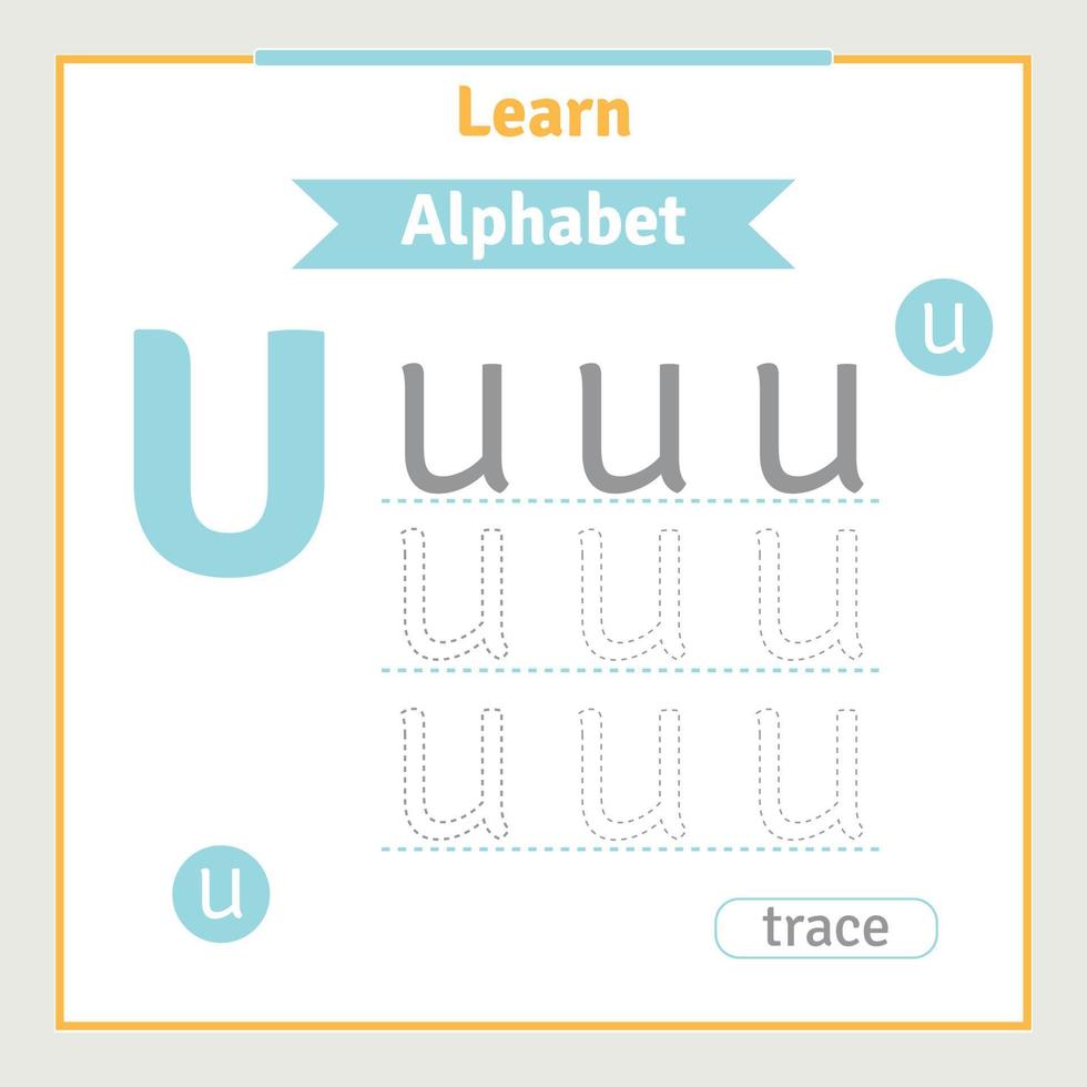 Alphabet letter tracing worksheet for kids preschool alphabet illustration learning activity for kindergarten kids back to school alphabet coloring book vector