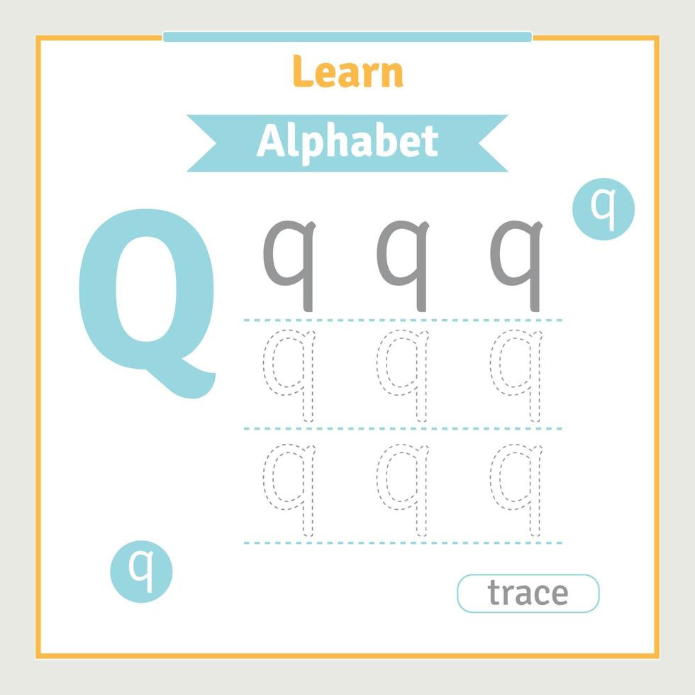 Alphabet letter tracing worksheet for kids preschool alphabet illustration learning activity for kindergarten kids back to school alphabet coloring book vector