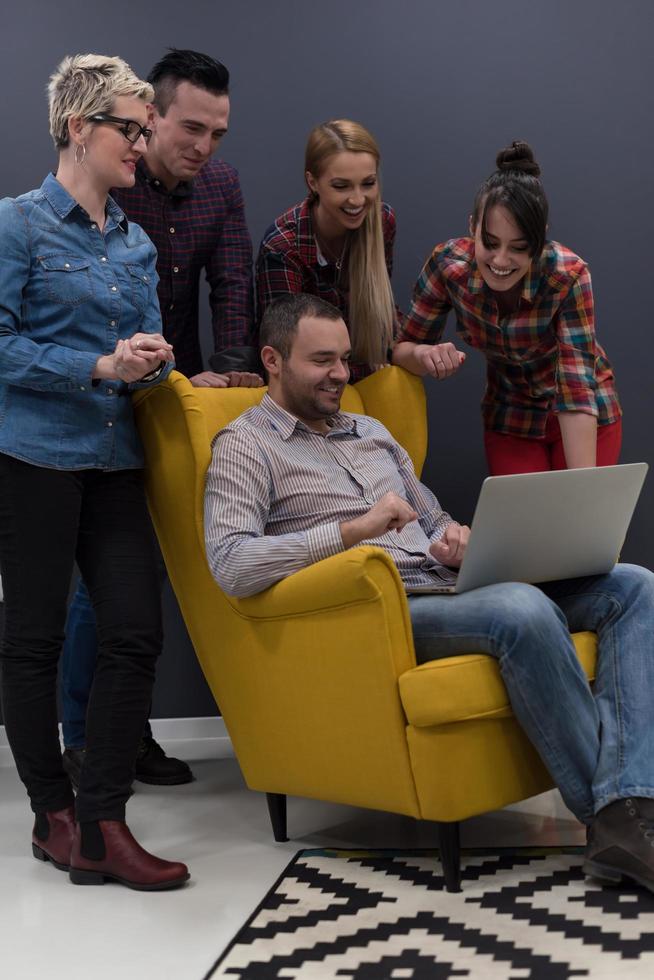 startup business team on meeting at modern office photo