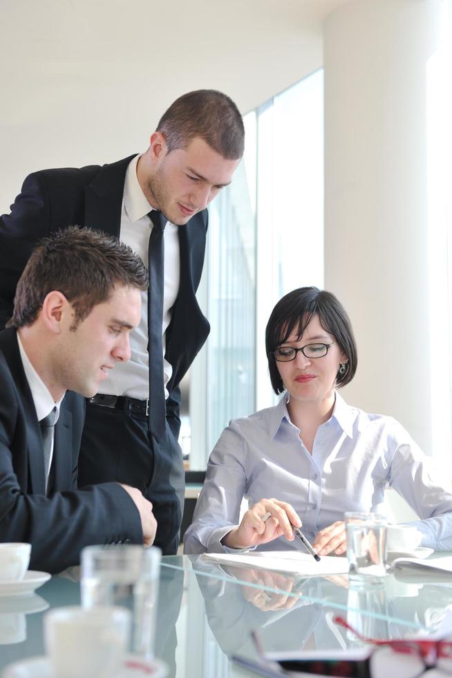 group of business people at meeting photo