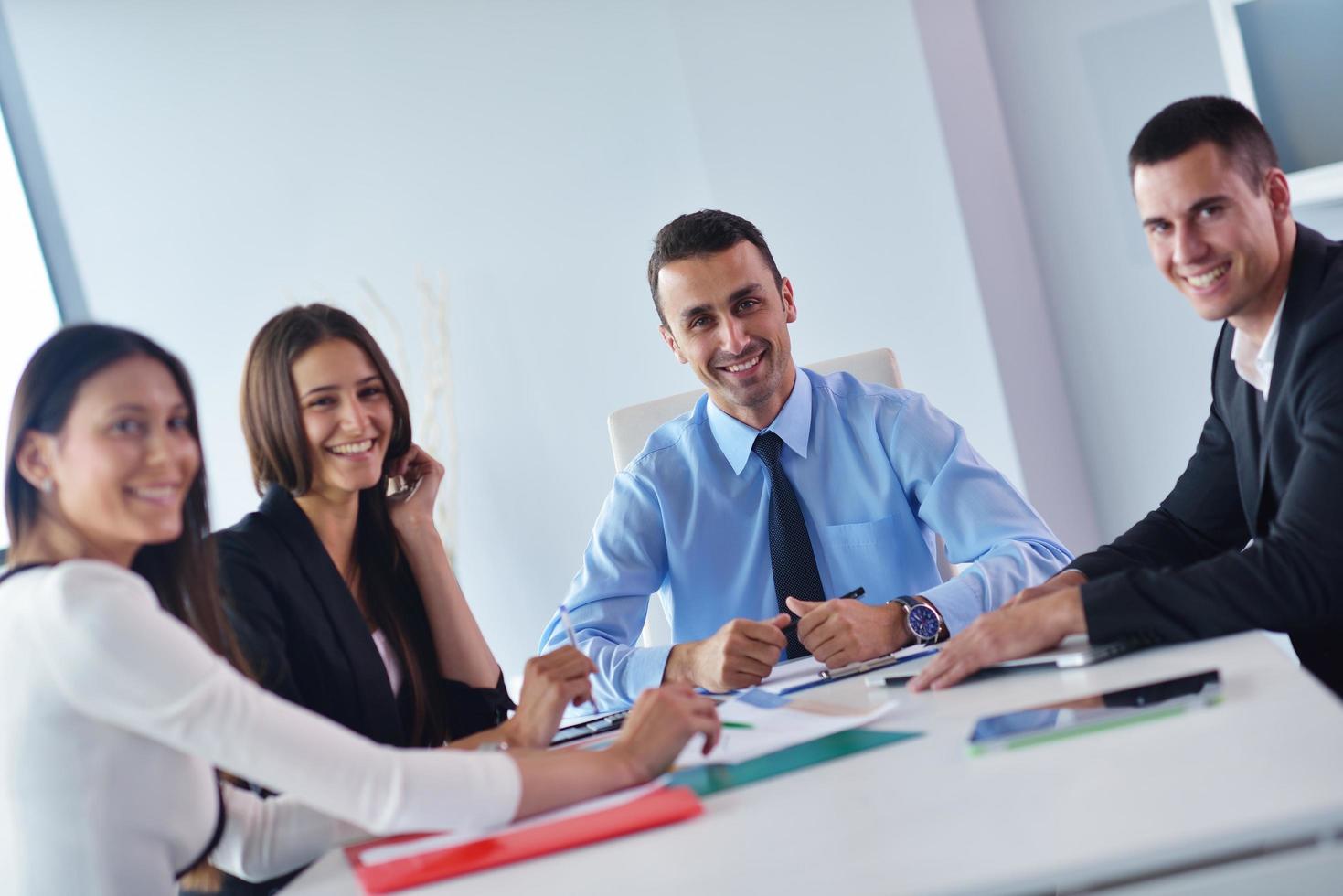 business people in a meeting at office photo