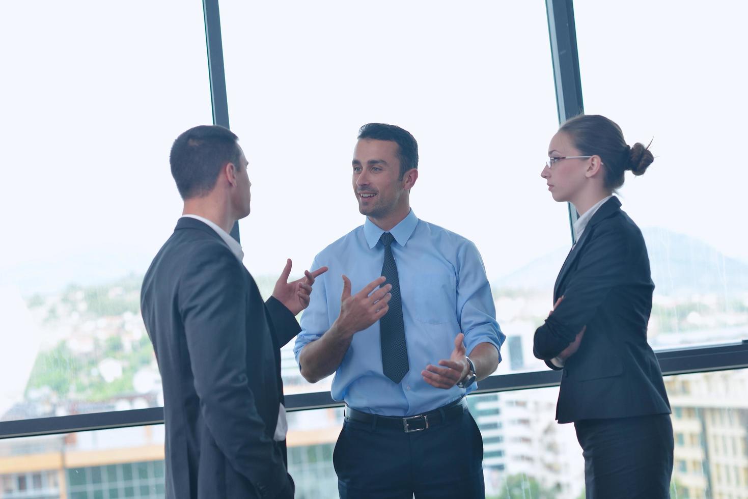 business people in a meeting at office photo