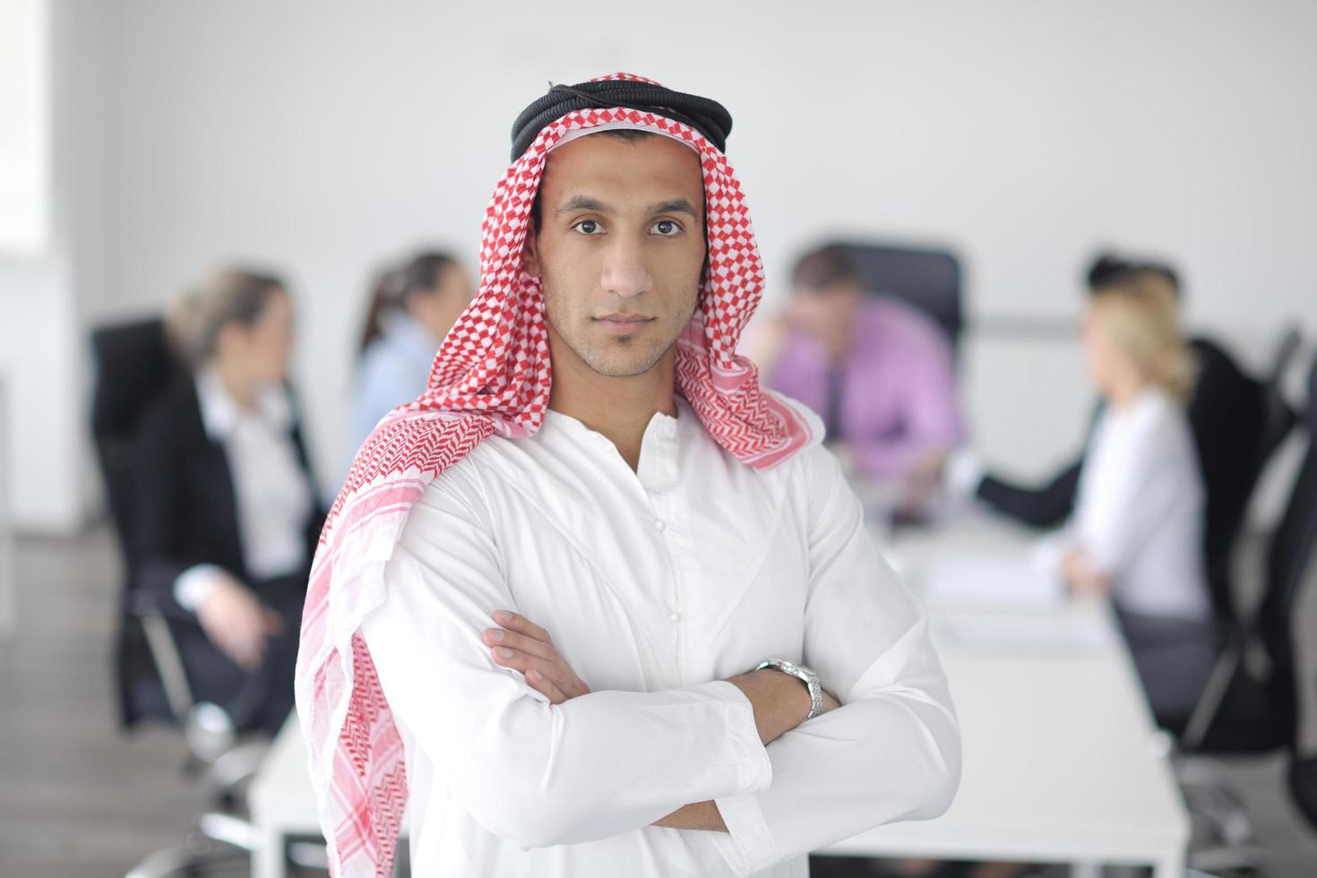 Arabic business man at meeting photo