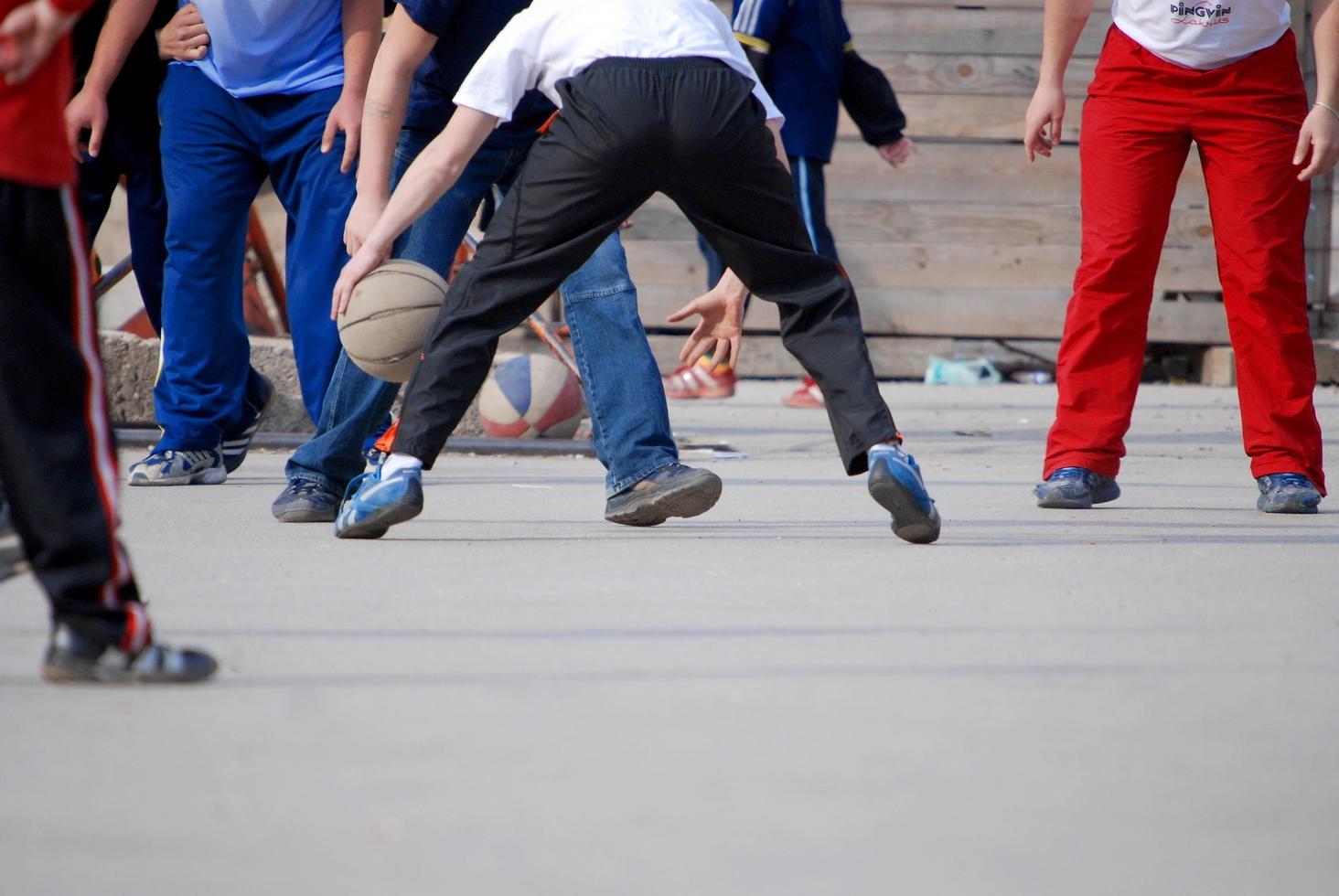 Streetball game view photo